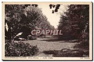 Coulonges on & # 39autize Old Postcard Public Garden
