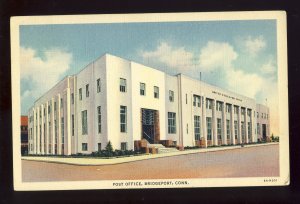 Bridgeport, Connecticut/CT Postcard, Post Office Building, 1939!