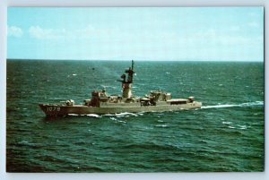 Postcard USS Bowen FF-1079 Frigate Admiral Harold Battleship Navy Warship c1960