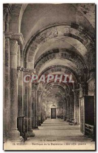 Postcard Old Vezelay Basilica Madeleine Lower left side