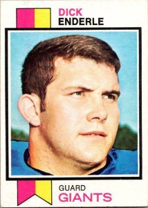1973 Topps Football Card Dick Enderle New York Giants sk2420