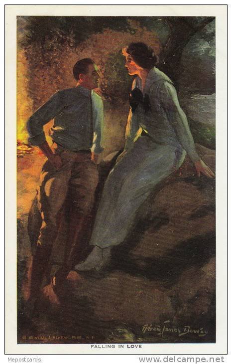 AS: Falling in Love, Couple gazing at each in the fire's glow, 10-20s