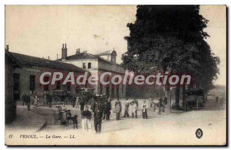 Postcard Old Vesoul station