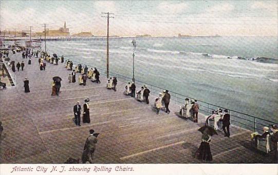 New Jersey Atlantic City Showing Rolling Chairs