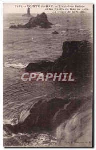 Old Postcard Raz The Pointe Far and Reefs of the Raz de Sein The La Vieille