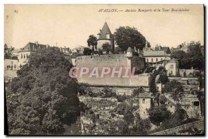 Old Postcard Avallon Veterans Walls And Tower Beurdelaine