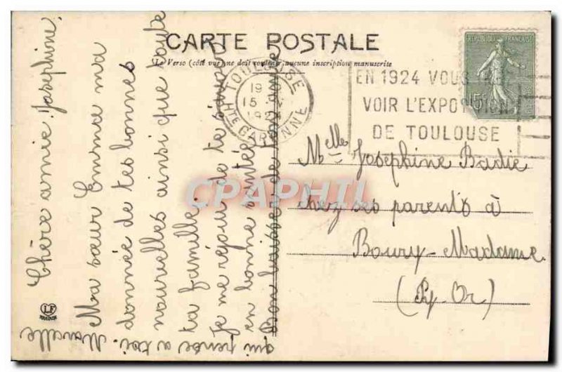 Old Postcard From Toulouse Facade Capitile L & # 39Hotel Town