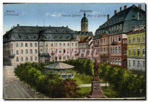 Old Postcard Mainz Schillerplatz