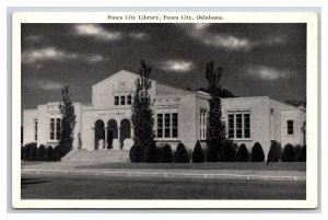 Public Library Building Ponca City Oklahoma OK UNP Graycraft WB Postcard V14