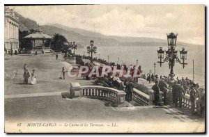 Old Postcard Monte Carlo Casino and the Terraces