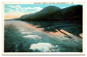 Vintage Black Mt., 2665 Ft. Altitude, Landscape, Lake George, NY Postcard