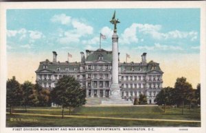 Washington D C First Division Monument & War and State Departments Curteich