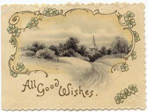 Victorian Greeting Card, A Country Winter Scene