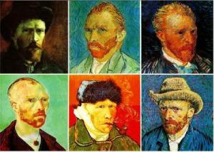 Six Self-Portraits by Vincent Van Gogh Art Postcard