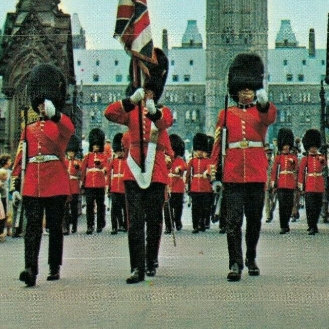 Canada Ottawa Canada The Guards Leaving Parliament Hill Postcard 07.64