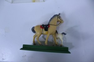 2 Toy Horses Figurines Vintage Collectible