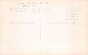 Pike New Hampshire Lake Tarleton Club Man in Canoe Real Photo Postcard AA72378