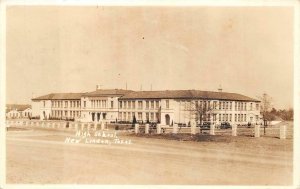 RPPC HIGH SCHOOL NEW LONDON TEXAS REAL PHOTO POSTCARD 1939