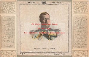 English Royalty, George Prince of Wales, Fab Patchwork Card, King George V