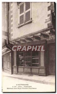 Old Postcard Auvergne Thiers House of the Seven Capital Fisheries