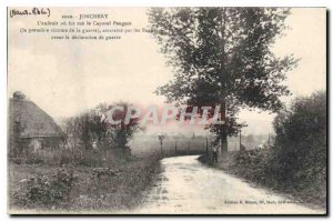 Postcard Old Jonchery place or was killed Corporal Paugeot the first victim o...