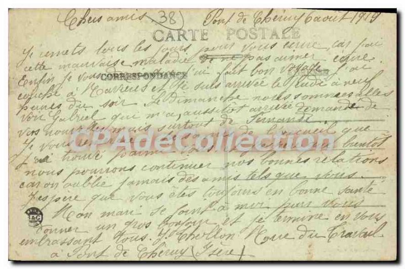 Postcard From Old Bridge Cheruy Chateau Grammont