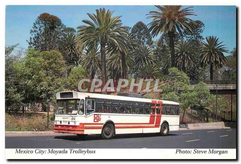 Postcard Modern Mexico City Moyada Trolleybus 5577 Marmon Herrington