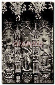 Old Postcard The Cathedral Auch Some Statues Wooden Sculpt XVI th Century