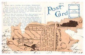 Postcard BUILDING SCENE Waukesha Wisconsin WI AQ7267