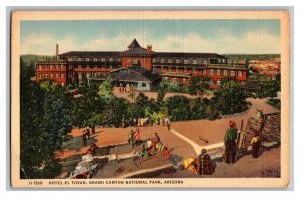 1944 Hotel El Tovar Grand Canyon AZ Fred Harvey Vintage Standard View Postcard 