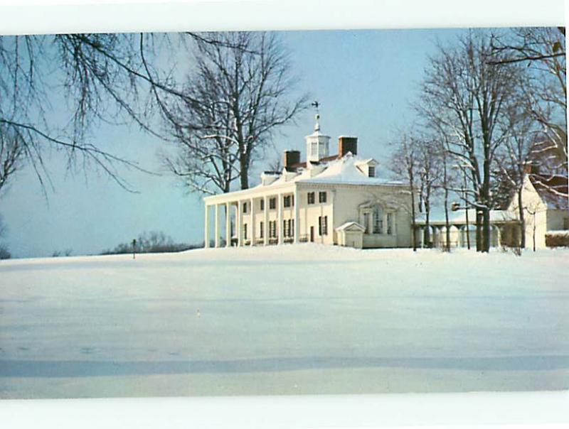 Vintage Postcard Mt Vernon in the winter Mt Vernon Ladies Association # 1063