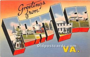 Greetings from, Linen Fort Lee, Virginia, VA, USA Large Letter Unused 