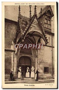Old Postcard Hotel Dieu De Beaune Porte d & # 39entree Religious