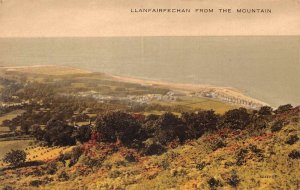 Llanfairfechan Wales Birds Eye View from the Mountain Vintage Postcard AA69588