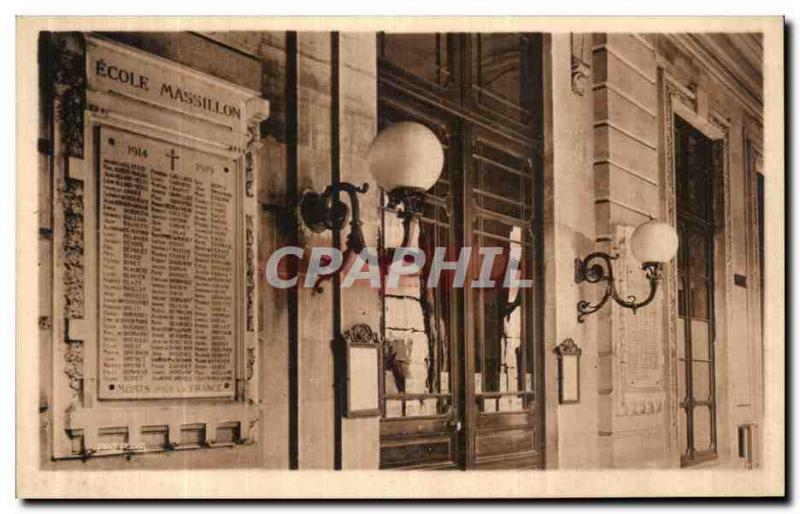 Old Postcard Paris Ecole Massillon hotel Fleubet Old Wharf Calestins The vest...