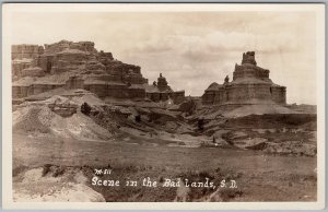 Badlands South Dakota Scenic Postcard RPPC H81