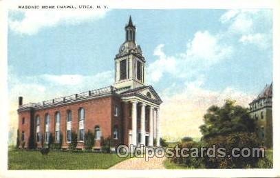 Masonic Home Chapel, Utica, N.Y., USA Mason, Mason's Fraternal Organization U...