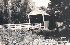 Postcard Real Photo Donahue or Cutler Bridge Spans North River Bevintton IA RPPC