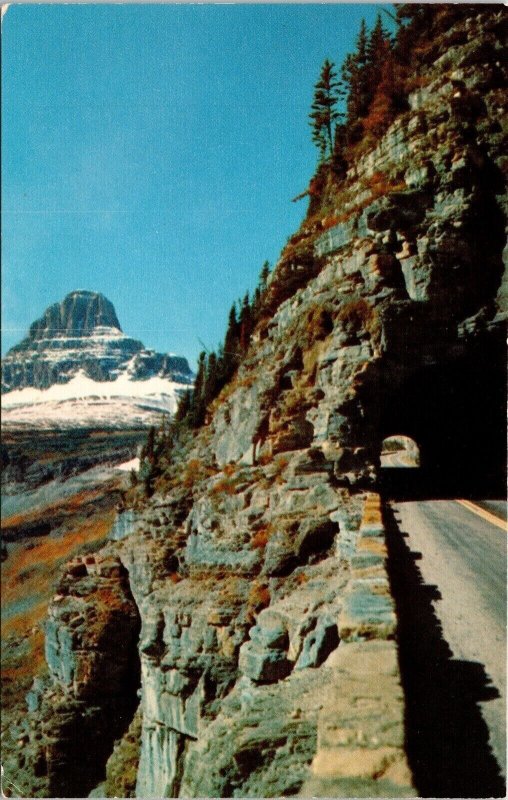 E Side Tunnel Mt Clements Glacier National Park Montana MT Postcard VTG UNP  