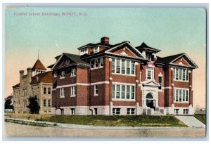 Minot North Dakota ND Postcard Central School Buildings Exterior c1910s Antique