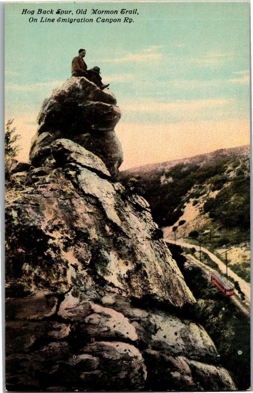 Hog Back Spur Old Mormon Trail On Line Emigration Canyon UT Vintage Postcard Q05