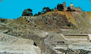 Mexico The Archeological Zone Cholula Puebla Mexico Vintage Postcard 07.35