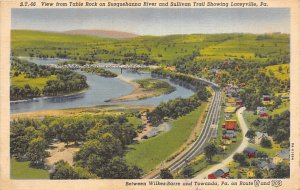 Table Rock on Susquehanna River, Sullivan Trail  Laceyville, Pennsylvania PA