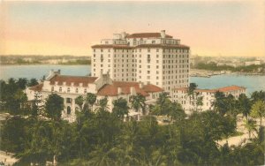 Postcard 1920s  Florida Palm Beach Whitehall Hotel hand colored 23-12359