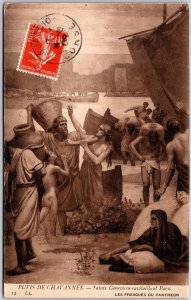 Puvis de Chavannes ~ Sainte Genevieve Ravilailunt Paris France Postcard