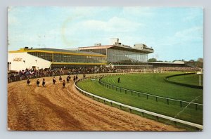 Pimlico Race Course Race Action Baltimore Maryland MD Chrome Postcard I17