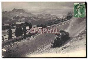 Old Postcard of Sports & # 39hiver Skiing Bobsleigh Bobsleigh