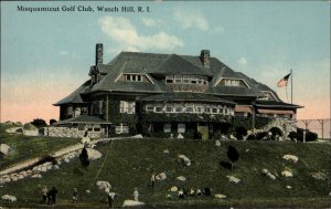 Watch Hill Rhode Island RI Misquamicut Golf Club c1910 Vintage Postcard