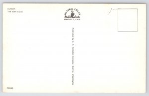 State View~Mountain Poem & Alaska's Flag~Vintage Postcard