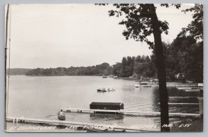 At Cripple Gates~Lake Tippe Canal~Leesburn Indiana~Real Photo Postcard~RPPC 